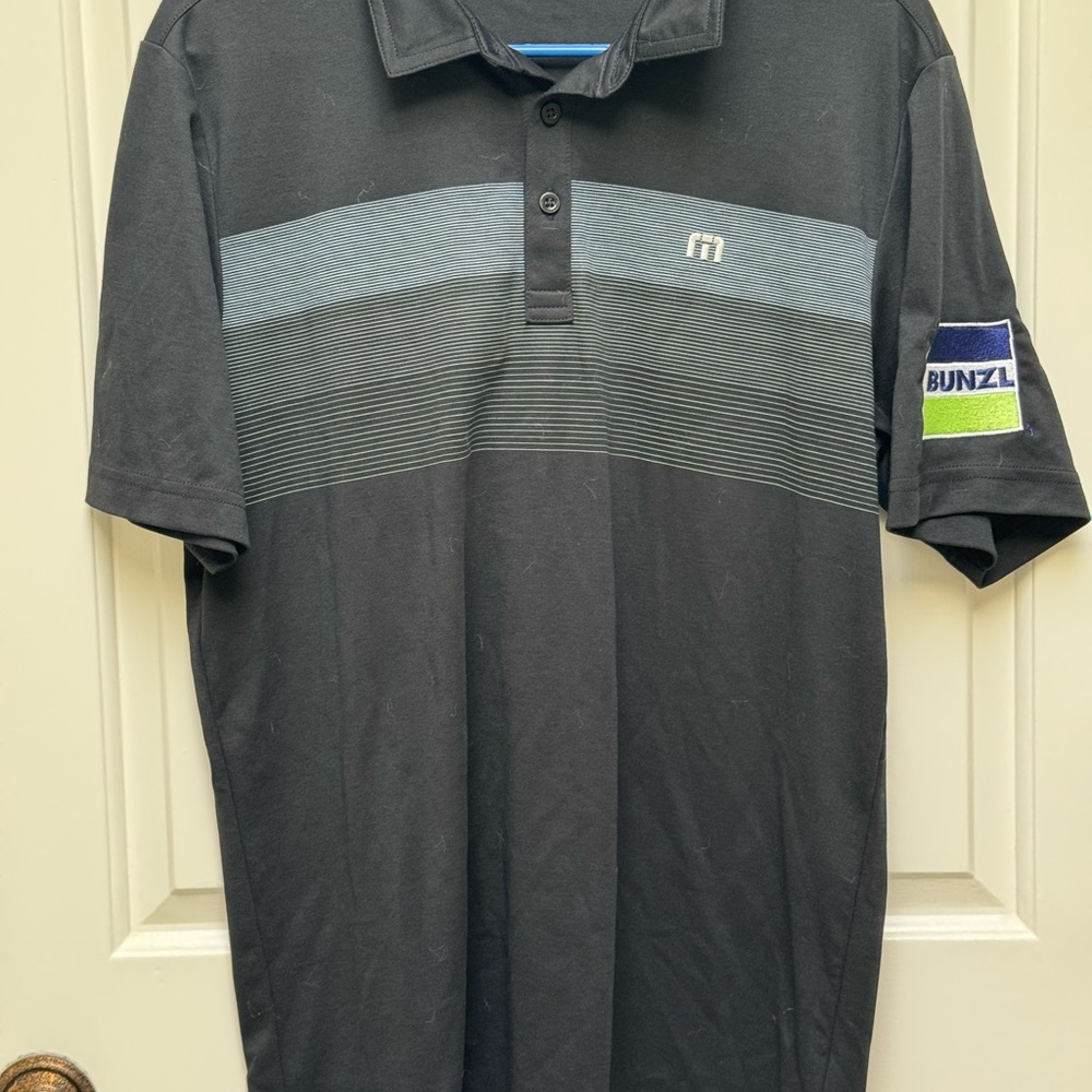 Travis Mathew Black and Gray Polo Shirt for Men - Picture 9 of 9